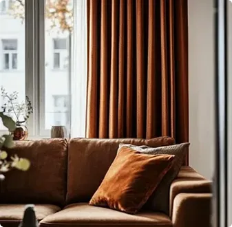 Layered Curtains for Living Area