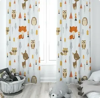Patterned Kids Curtains